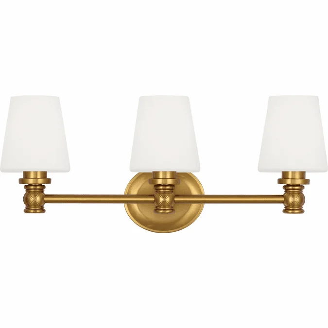 Visual Comfort Studio VS22103BBS Xavierre Burnished Brass 3-Light Vanity Lighting
