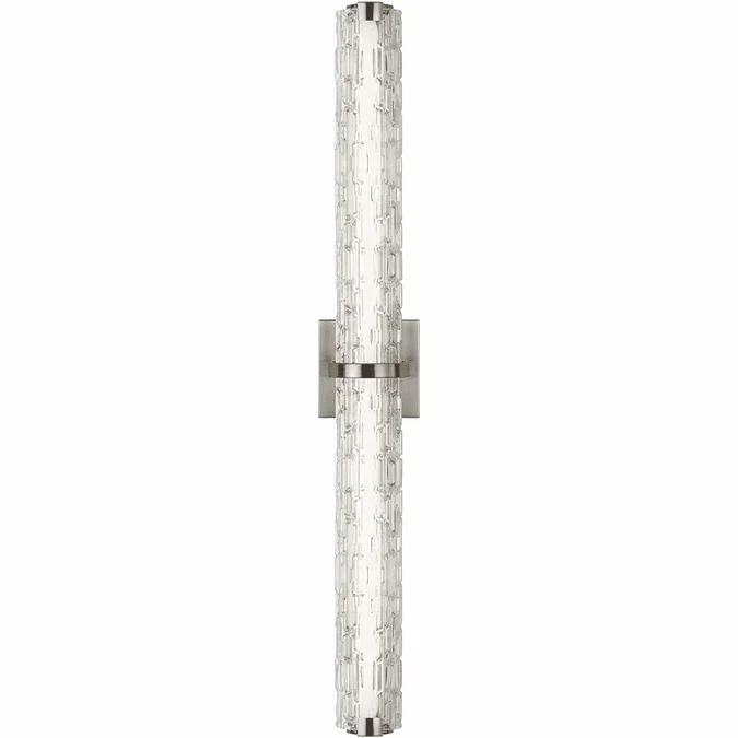 Visual Comfort Studio WB1879SN-L1 Cutler Contemporary Satin Nickel LED 36″ Bathroom Wall Sconce