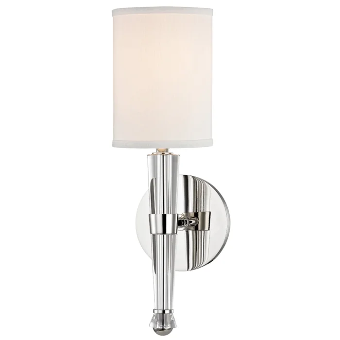 Volta 1-Light Wall Sconce in Polished Nickel 4.75L x 4.75W x 15.25H
