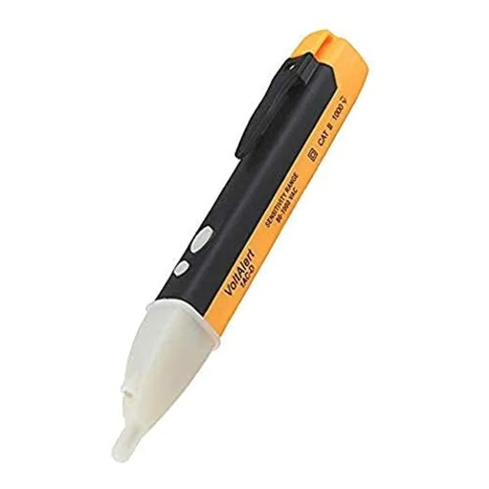 Voltage detector pen 90~1000V AC Electric Voltage Power Detector Alert Sensor Tester LED Light Non-Contact Pen Cable Circuit Testers voltage line tester (Multicolor, 1PCS)