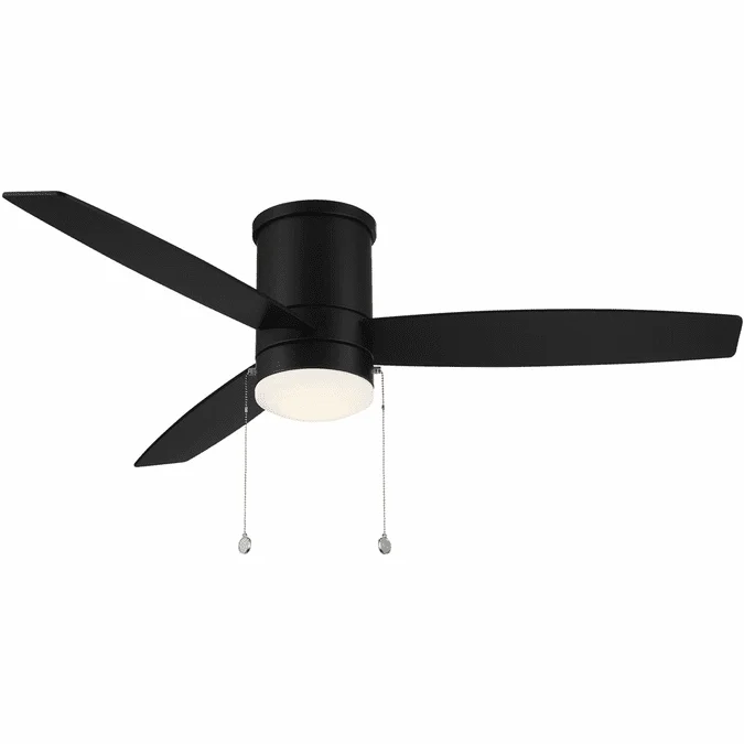 WAC Lighting F-073L-MB Atlantis Modern Matte Black LED Indoor / Outdoor 52″ Ceiling Fan