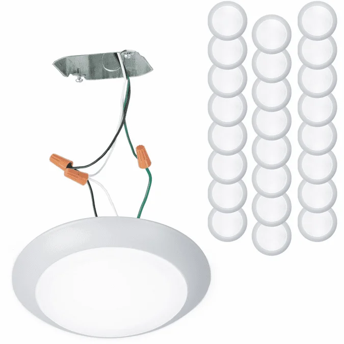 WAC Lighting FM-306-930JB-WT-24 Disc Modern White LED 7.4″ Flush Ceiling Light Fixture (Pack of 24)