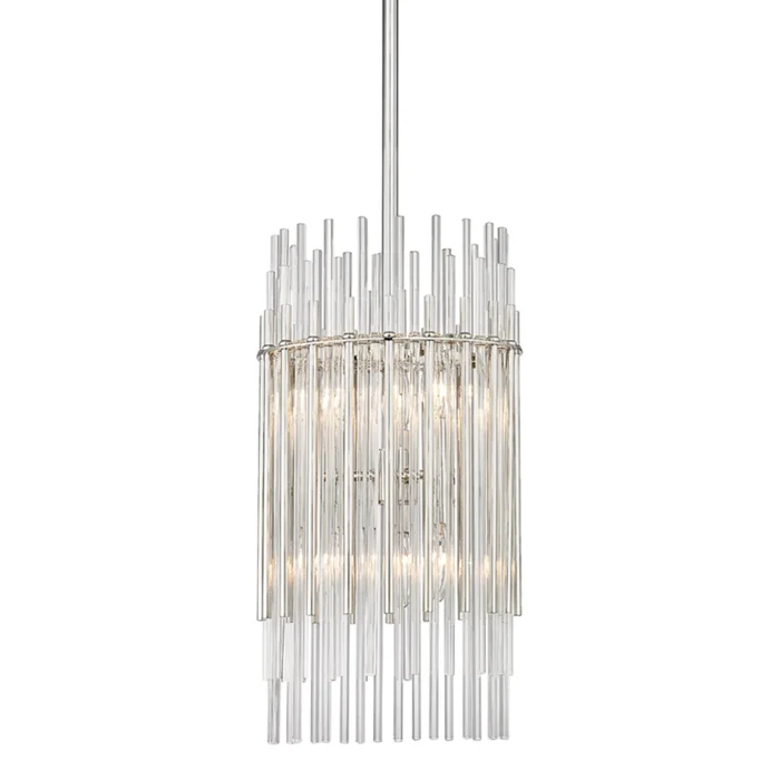 Wallis 6-Light Pendant in Polished Nickel 10.5L x 10.5W x 19.75H