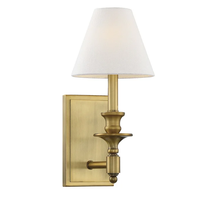 Washburn One Light Wall Sconce in Warm Brass (51|9-0700-1-322)