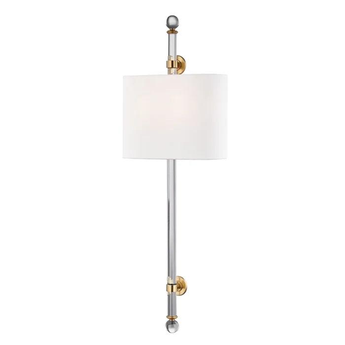 Wertham 2-Light Wall Sconce in Aged Brass 12L x 12W x 36H