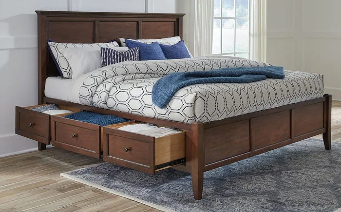 Westlake Queen Storage Bed in Cherry Brown WSLCB5091