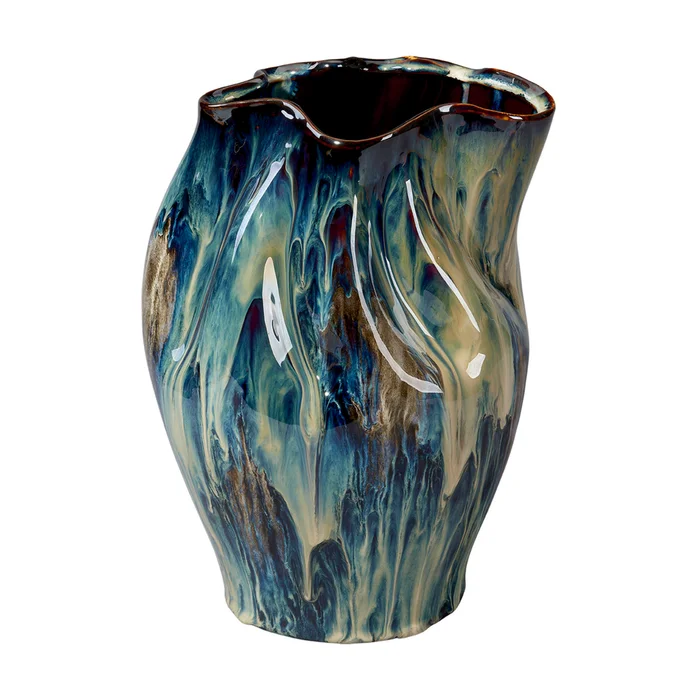 whirl ceramic decorative vase, medium