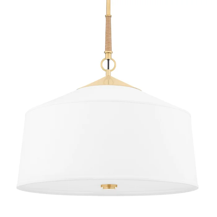 White Plains Three Light Pendant in Aged Brass (70|5223-AGB)