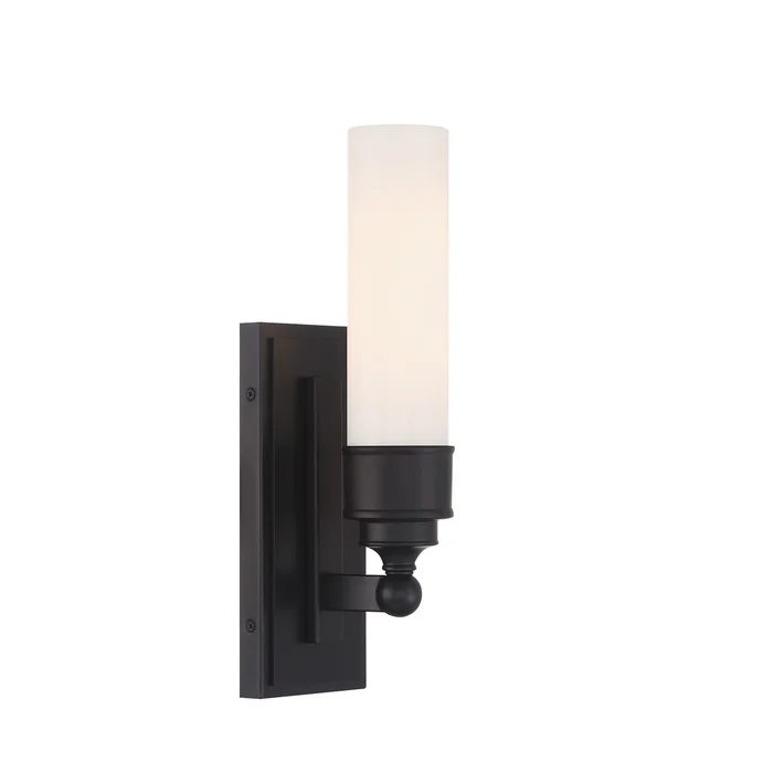 wilcox 1 light led matte black sconce