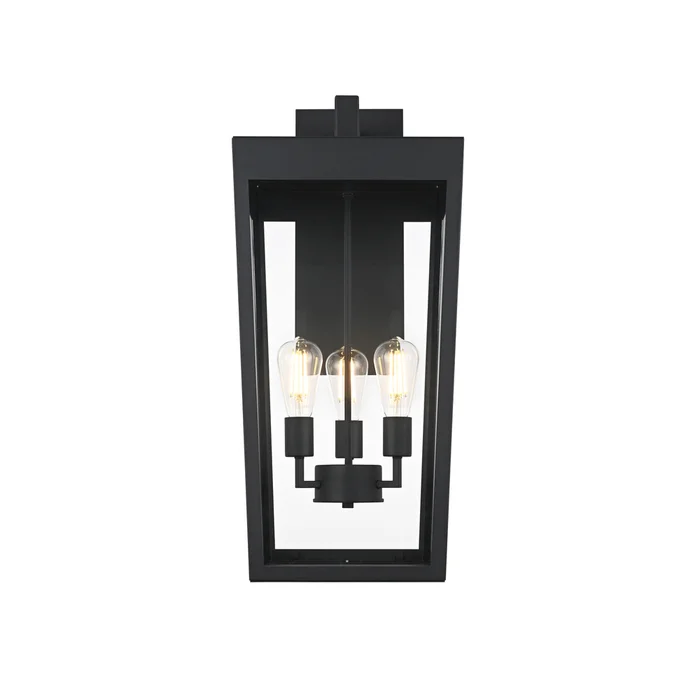 william 12 inch outdoor wall sconce in black