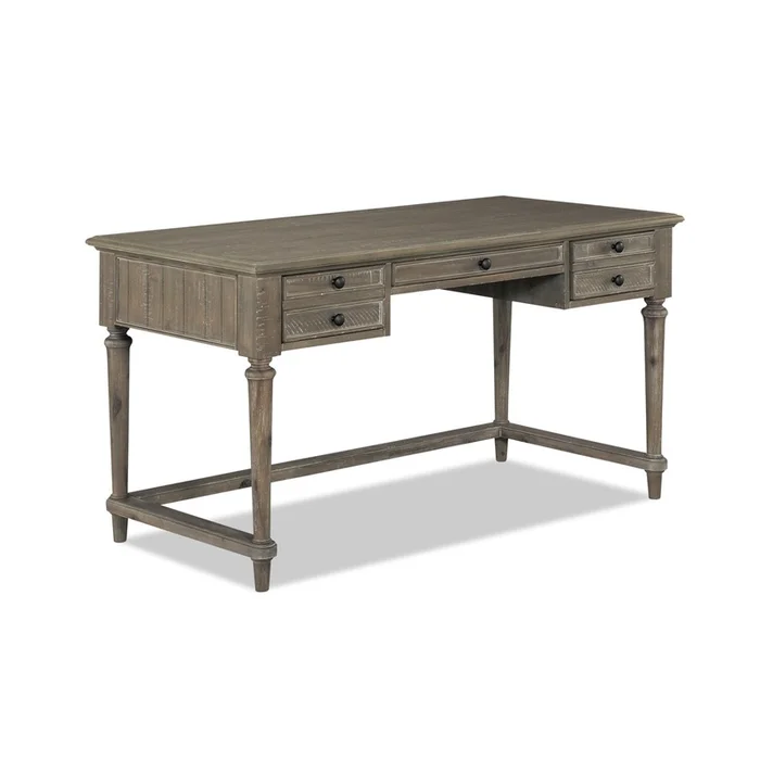 Winston 58 Writing Office Desk with 3-Drawers – Light Brown Driftwood|Bureau de travail Winston de 58po 3tiroirs – bois de grve brun clair