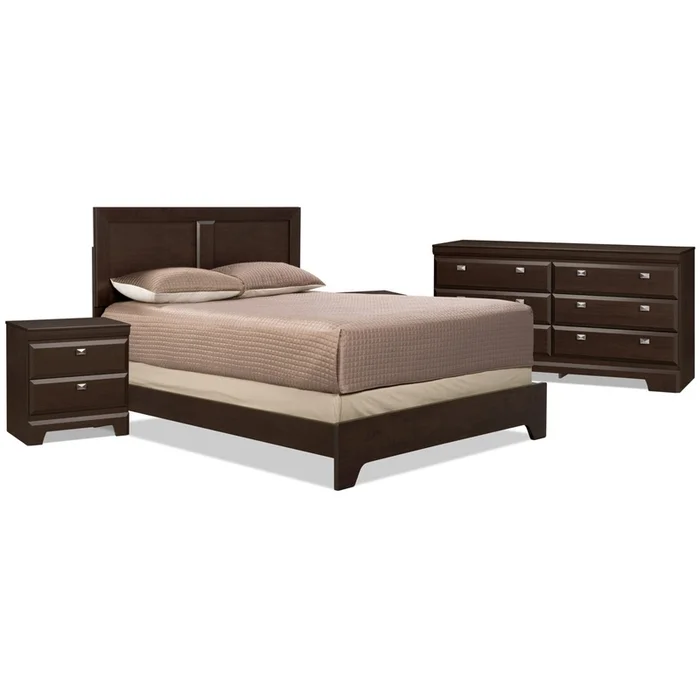 Yorkdale 6-Piece Queen Bedroom Package with 2 Nightstands|Ensemble de chambre coucher Yorkdale 6 pices avec grand lit et 2 tables de nuit