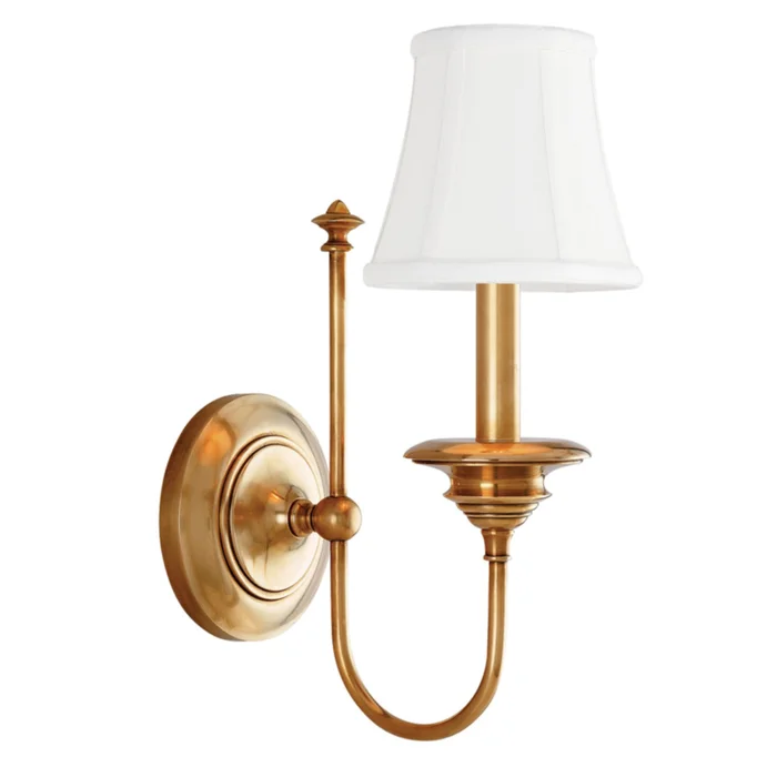 Yorktown 1-Light Wall Sconce in Aged Brass 5.5L x 5.5W x 14H