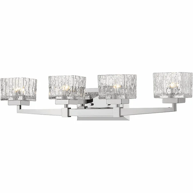 Z-Lite 1927-4V-CH Rubicon Contemporary Chrome Halogen 4-Light Vanity Lighting