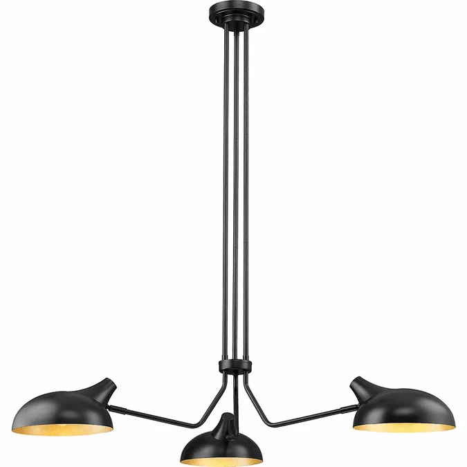 Z-Lite 1942-3MB Bellamy Contemporary Matte Black Lighting Chandelier
