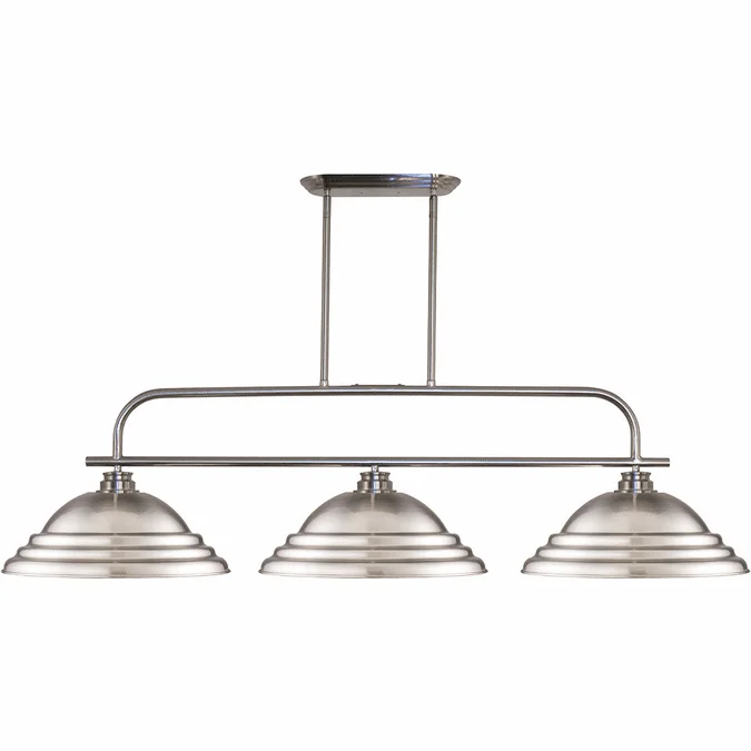 Z-Lite 437-3BN-SBN Annora Brushed Nickel Stepped Brushed Nickel Kitchen Island Light
