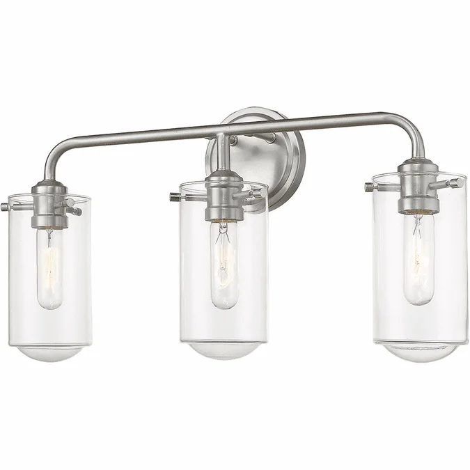 Z-Lite 471-3V-BN Delaney Contemporary Brushed Nickel 3-Light Bathroom Vanity Lighting