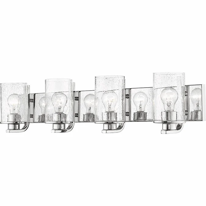 Z-Lite 492-4V-CH Beckett Contemporary Chrome Bathroom Vanity Light Fixture