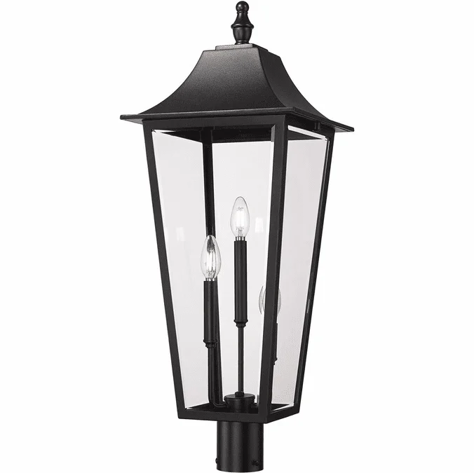 Z-Lite 5008PHXLR-BK Gannon Black Outdoor Lamp Post Light Fixture