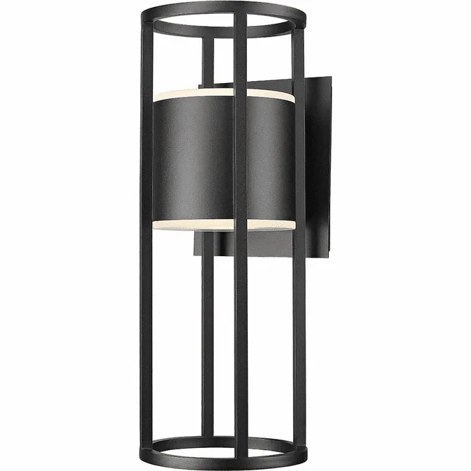 Z-Lite 517B-BK-LED Luca Contemporary Black LED 9″ Outdoor Wall Sconce Lighting