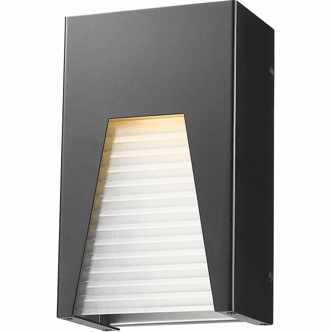 Z-Lite 561S-BK-SL-FRB-LED Millenial Contemporary Black Silver LED Exterior Wall Sconce