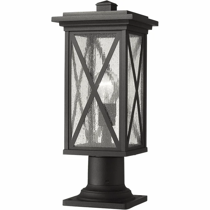 Z-Lite 583PHMR-533PM-BK Brookside Black Outdoor Pier Mount