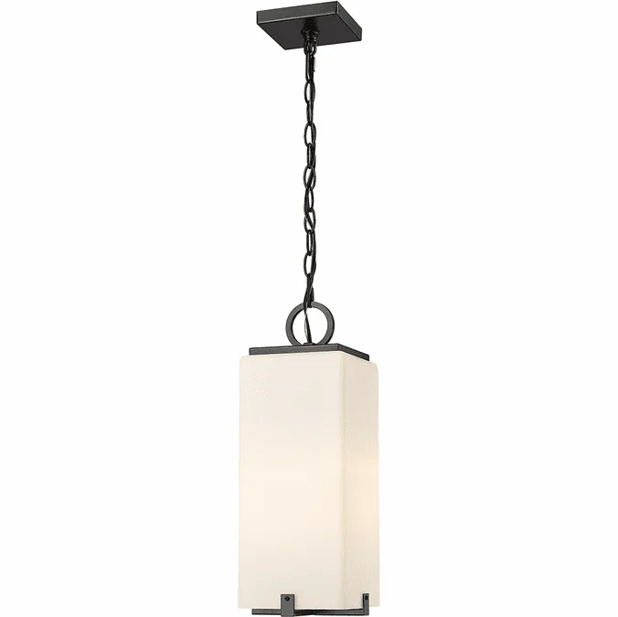 Z-Lite 593CHM-BK Sana Modern Black Outdoor 7″ Hanging Lamp