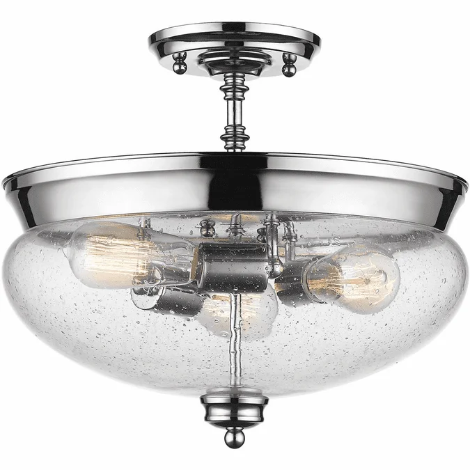 Z-Lite 722SF-CH Amon Contemporary Chrome Flush Mount Lighting