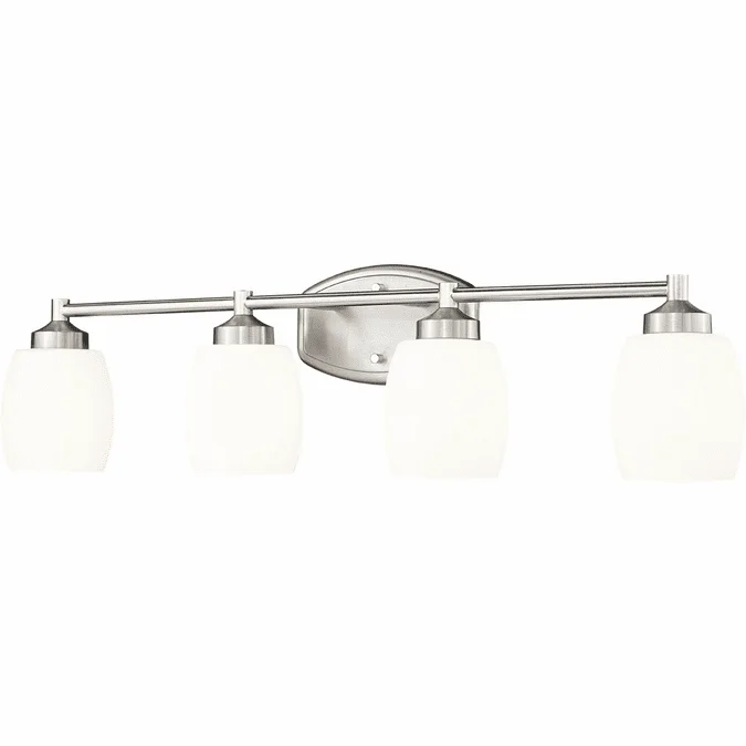 Z-Lite 745-4V-BN Kendrick Modern Brushed Nickel 4-Light Bathroom Wall Light Fixture