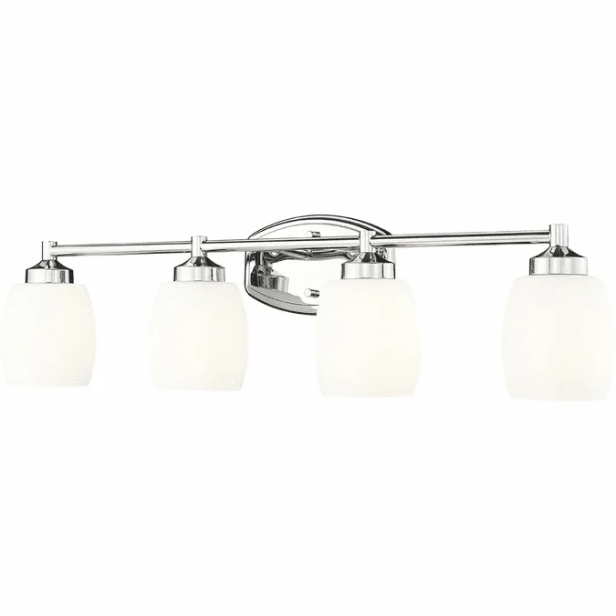 Z-Lite 745-4V-CH Kendrick Contemporary Chrome 4-Light Bath Sconce