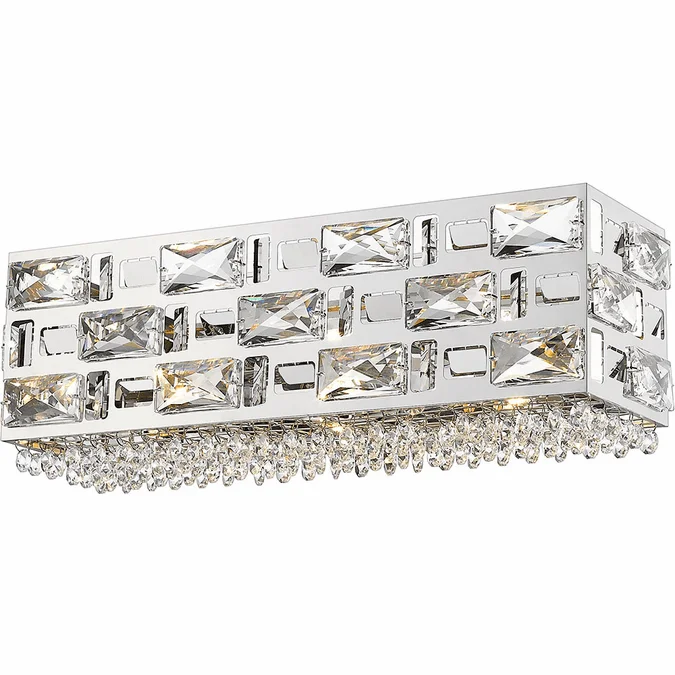 Z-Lite 912-3V-CH Aludra Chrome Halogen 3-Light Bathroom Sconce