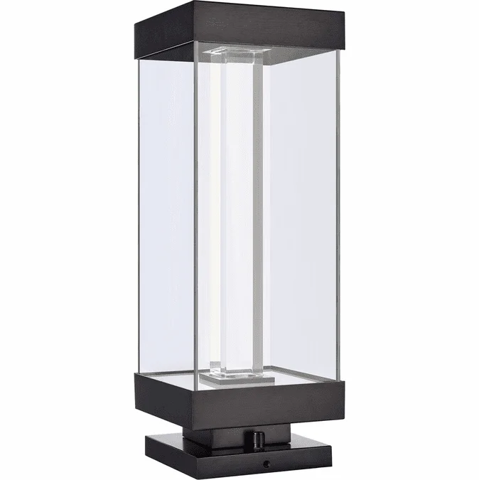 Zeev Lighting EBP11111/LED-24S/MBK Claro Contemporary Matte Black LED Pier Mount