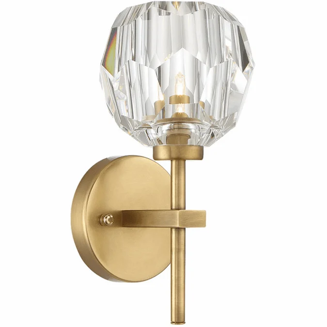 Zeev Lighting WS70032/1/AGB Parisian Modern Aged Brass Wall Sconce