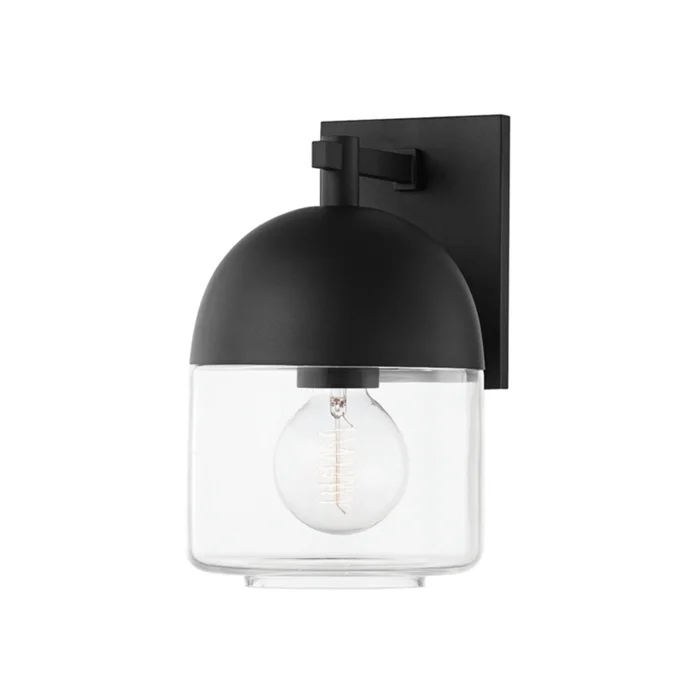 Zephyr Wall Sconce 1-Light Outdoor LED in Textured Black 7L x 7W x 11.25H