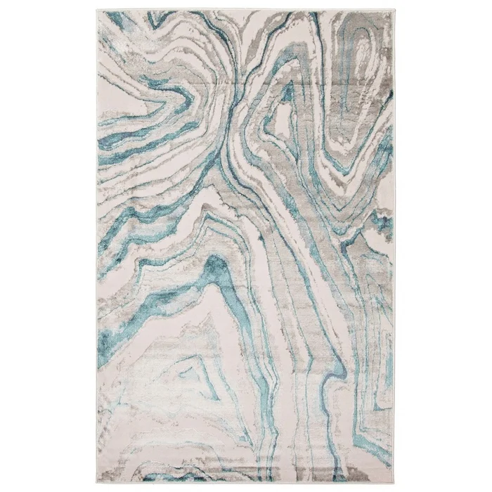 Zhara Teal Area Rug – 5’0 x 8’0|Carpette Zhara bleu sarcelle – 5pi 0po x 8pi 0po
