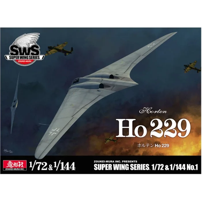 Zoukei-Mura 1/72 & 1/144 Horte Ho 229 kits SWS72-144-01