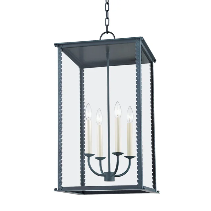 Zuma Lantern 4-Light Outdoor LED in Verdigris 15L x 15W x 27H