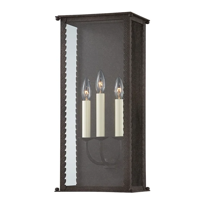 Zuma Three Light Outdoor Wall Sconce in French Iron (67|B6713-FRN)