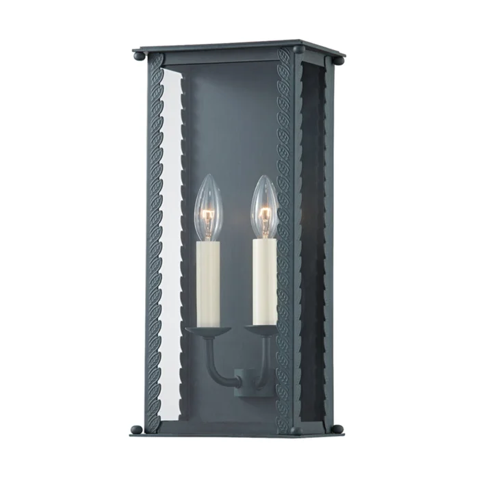 Zuma Wall Sconce 2-Light Outdoor LED in Verdigris 7.75L x 7.75W x 16.5H